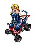 Bad Wagon Girl Sticker