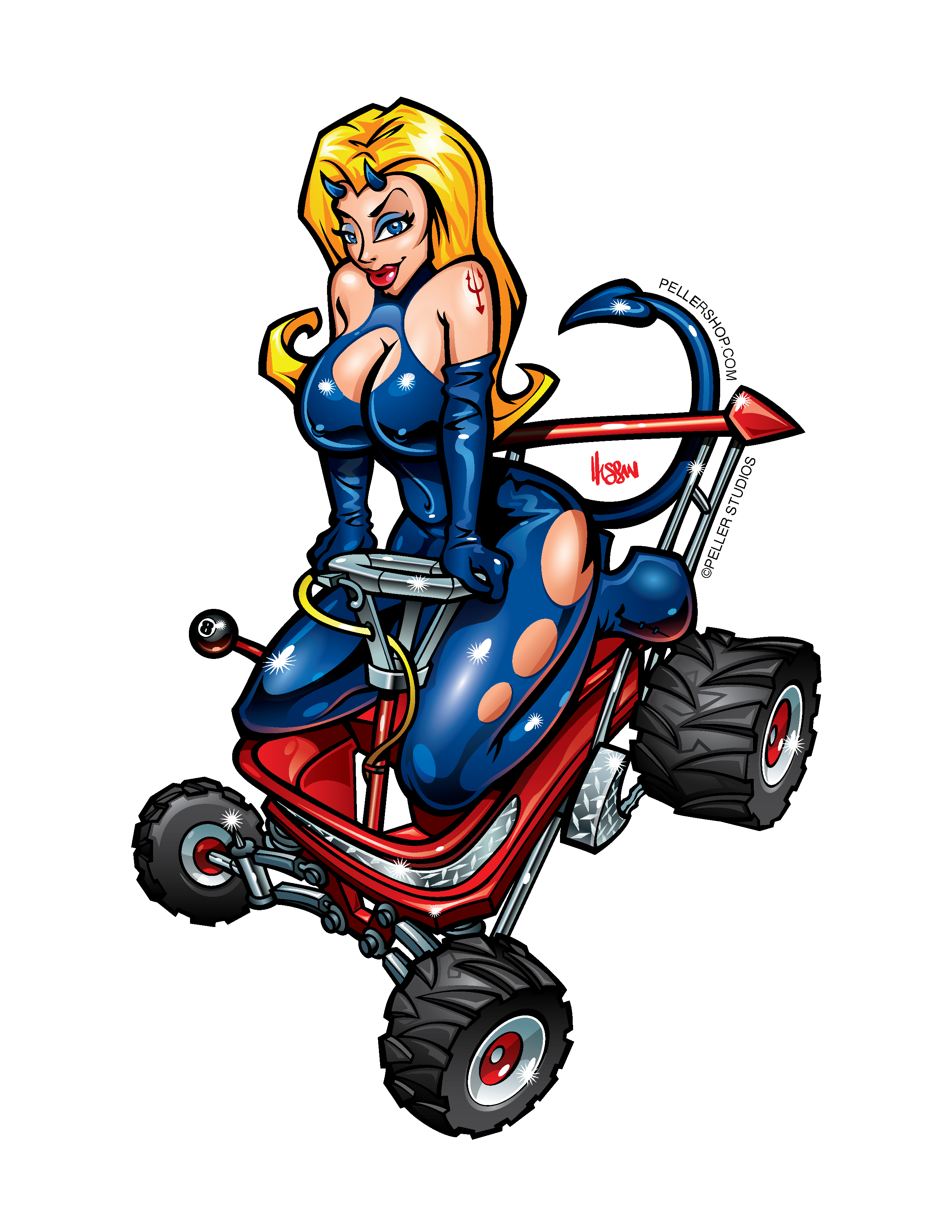Bad Wagon Girl Sticker