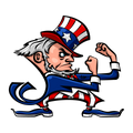 Fighting Uncle Sam Sticker