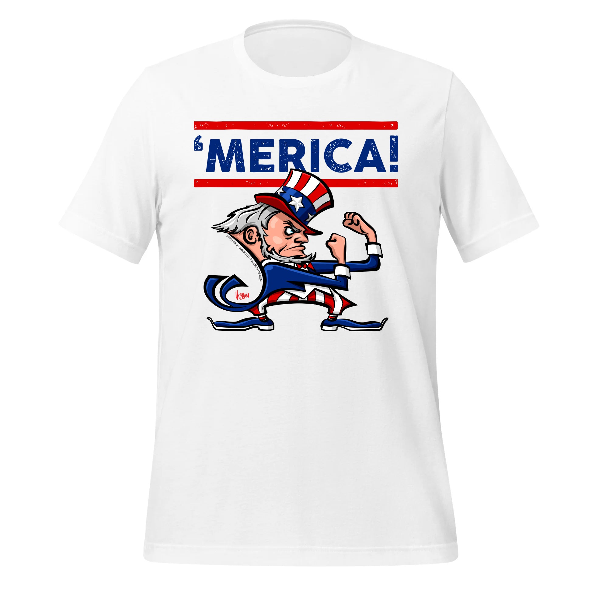 'Merica! Fighting Uncle Sam T-Shirt
